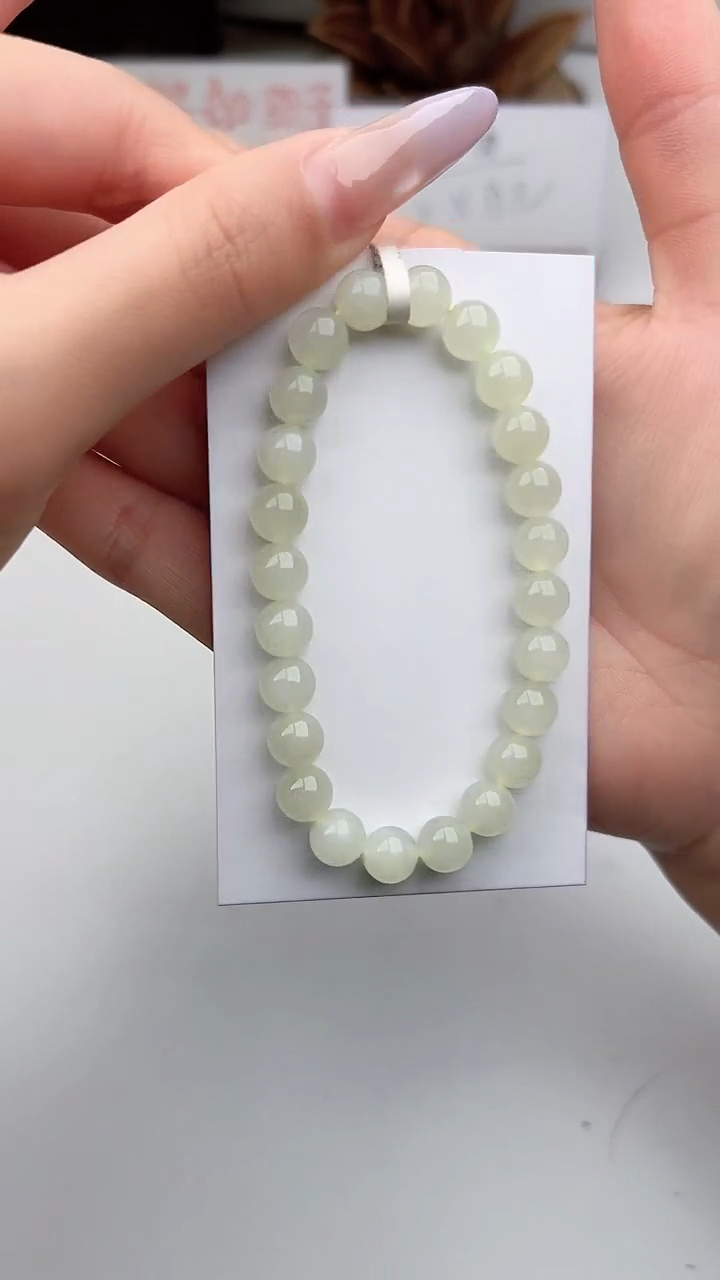 手串未镶嵌和田玉和田玉微色差手串