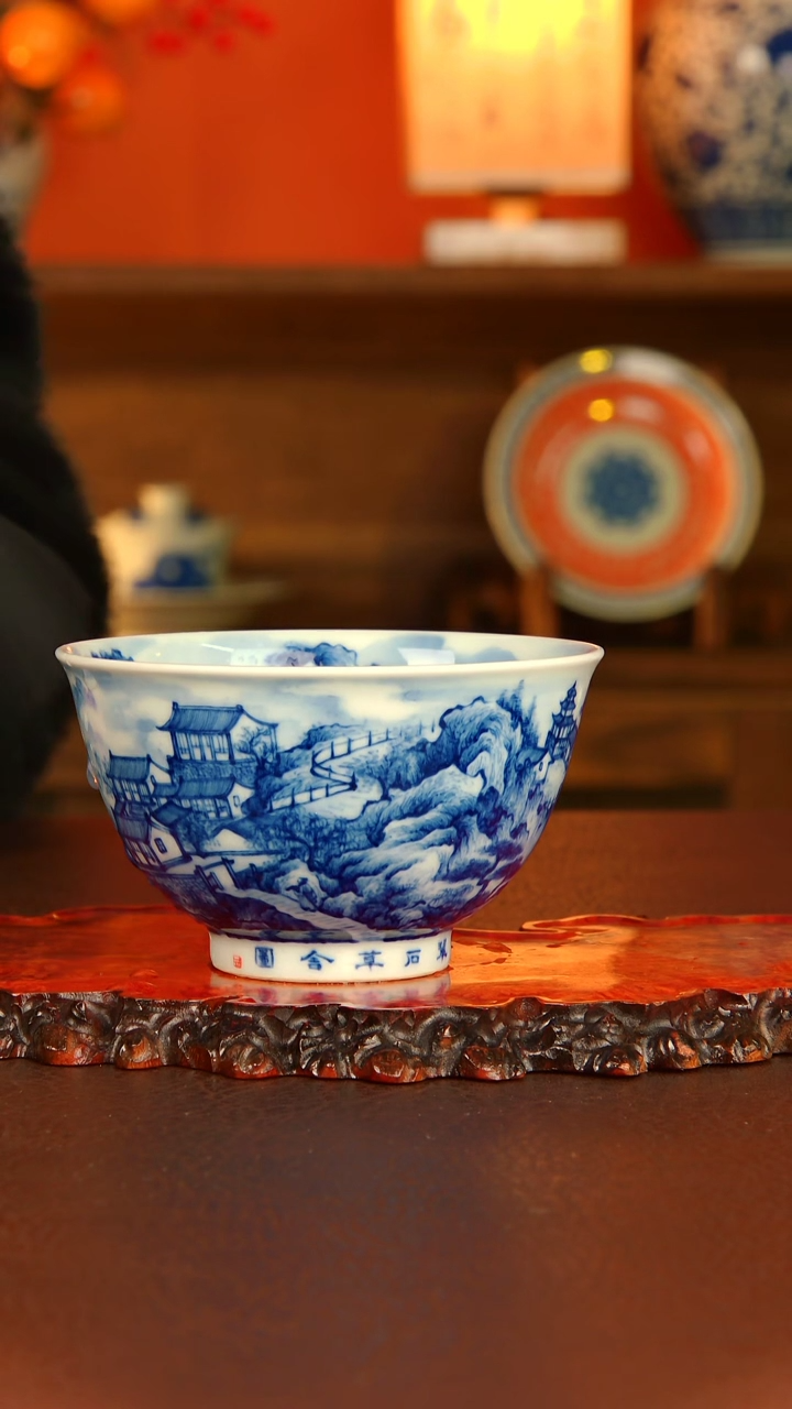 【闪购商品】景琳藏器 翠石草舍图