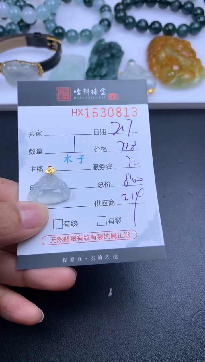 【闪购商品】翡翠挂件未镶嵌哈轩 挂件1