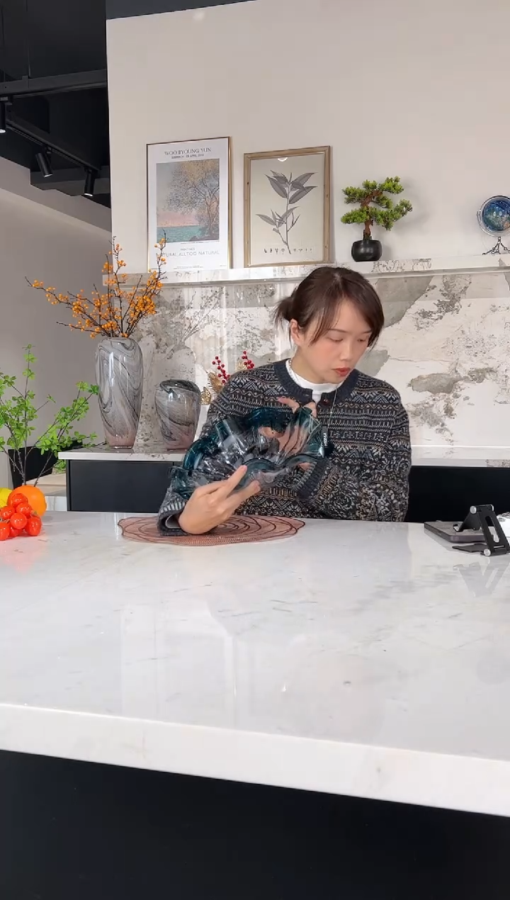 【闪购商品】琉璃荷叶果盘