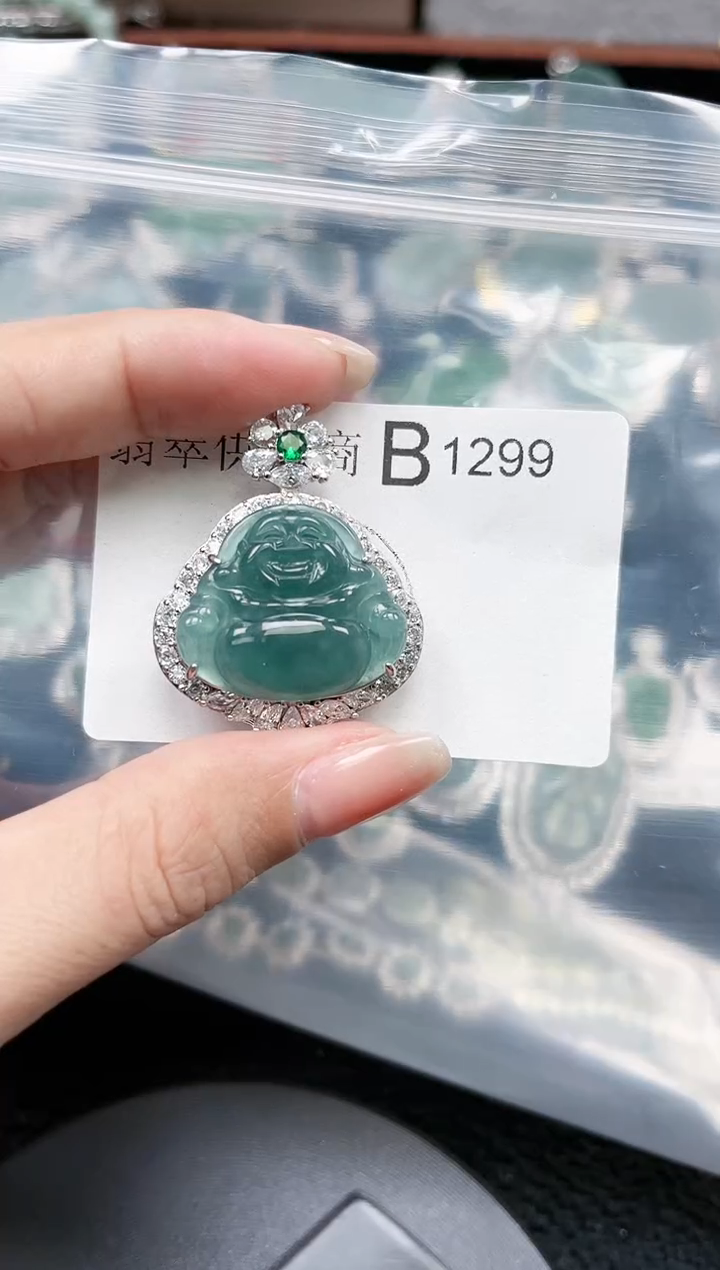 【闪购商品】翡翠颈饰未镶嵌1299赠皮绳
