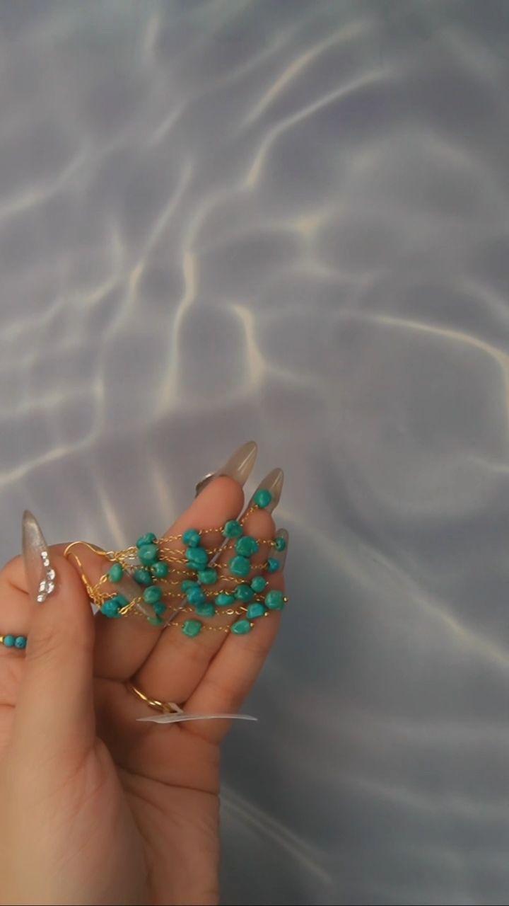 【闪购商品】绿松石耳环银S925镶嵌发货一件