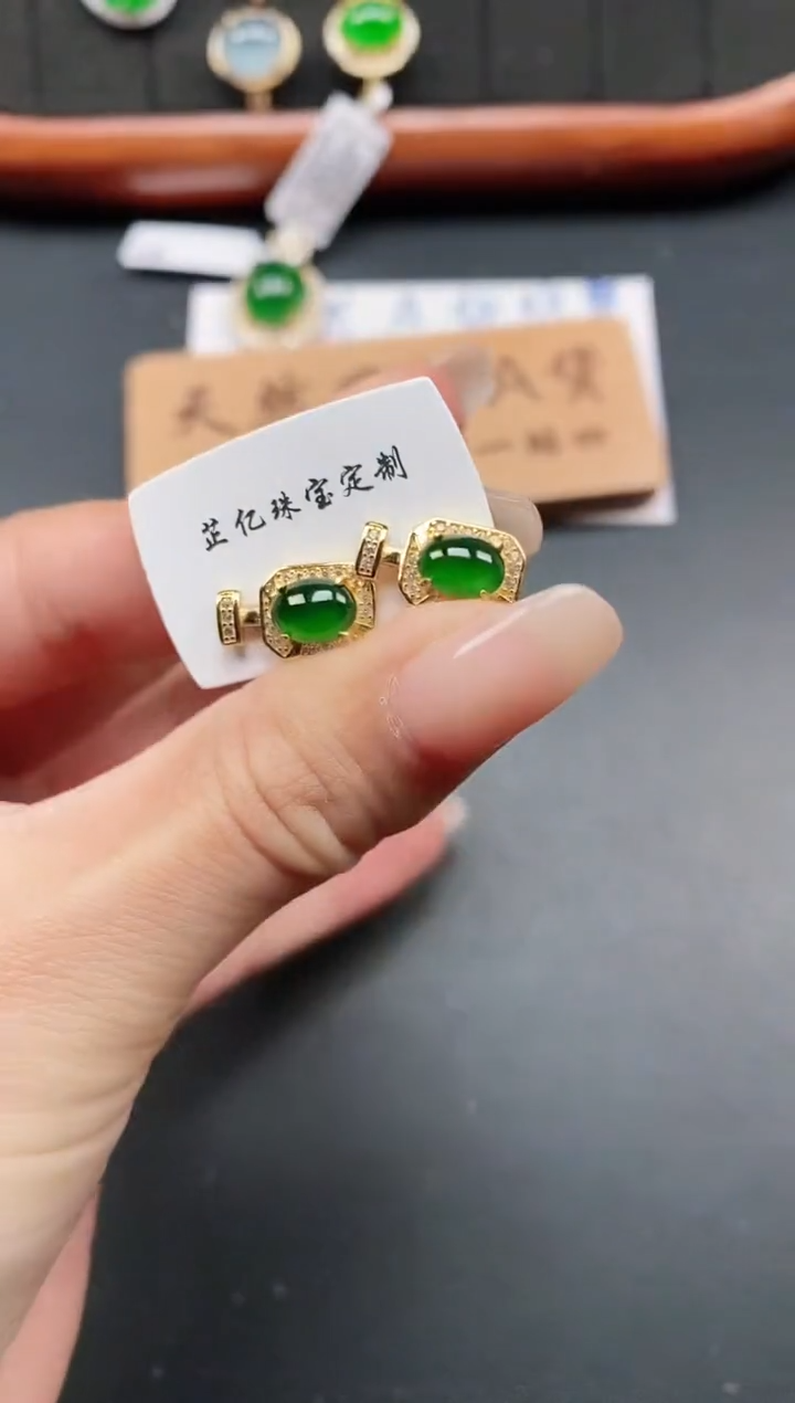 银S925镶嵌戒指翡翠11