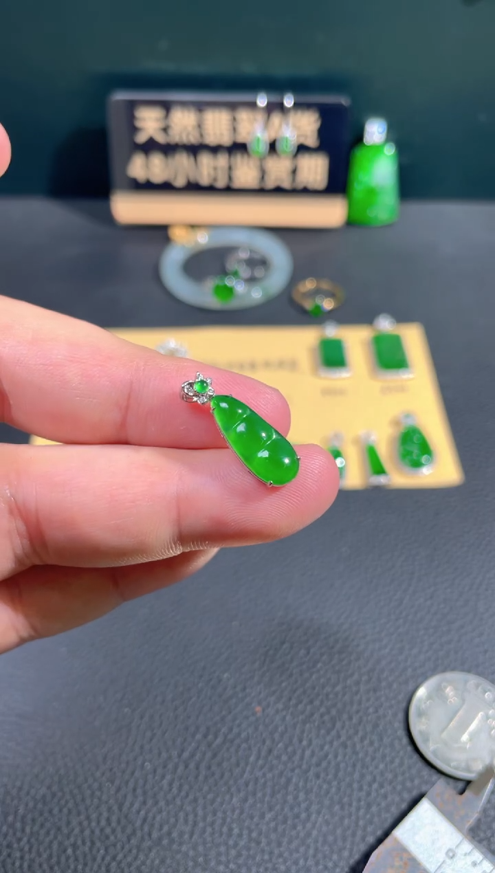 【闪购商品】翡翠颈饰18K金镶嵌翡翠