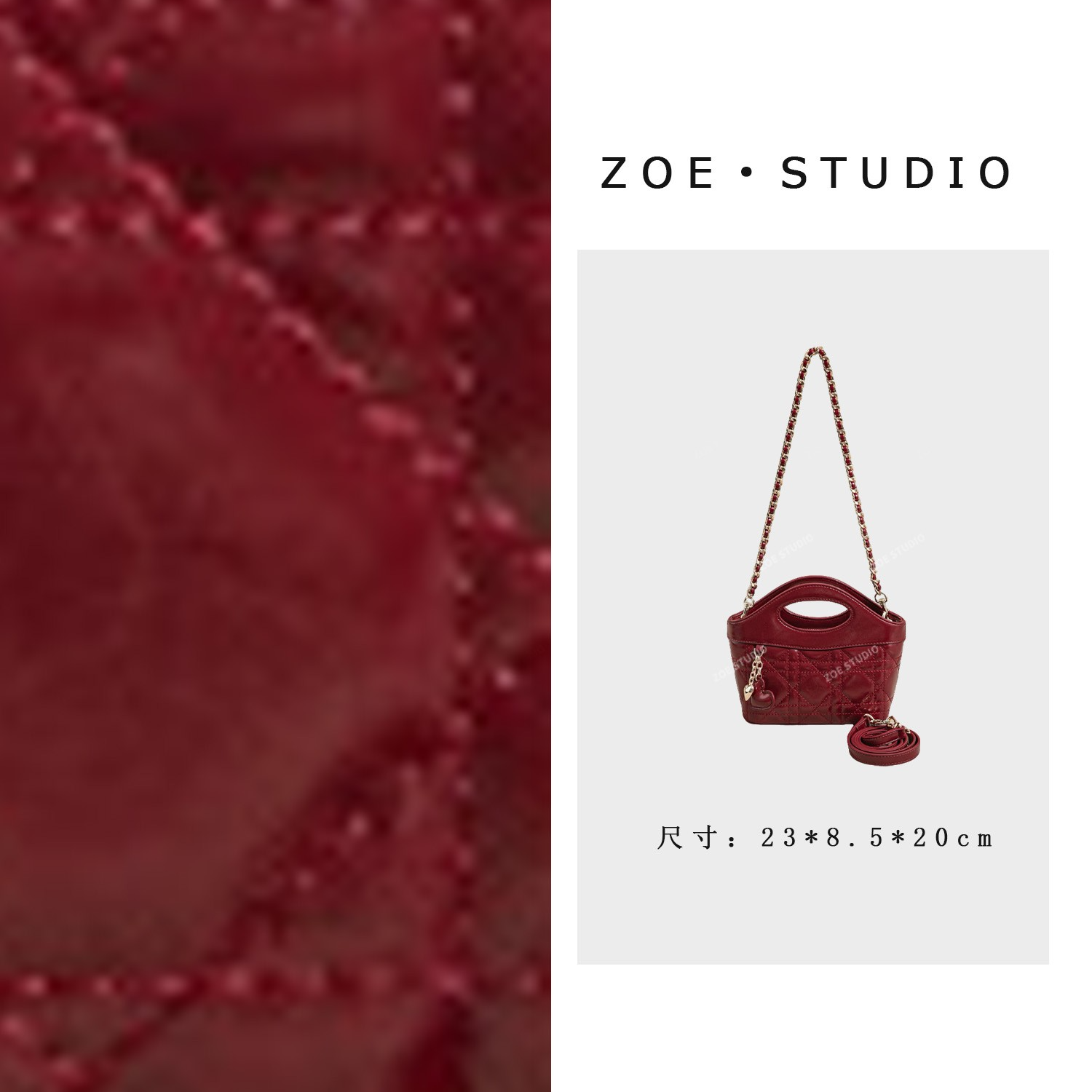 【艳姐甄选】SK-83501-热颂红-轻奢女士时尚小众真皮单肩挎包