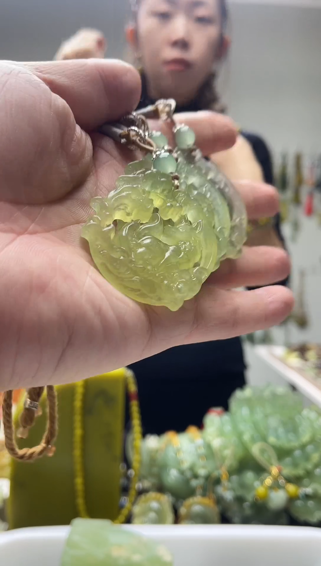 未镶嵌岫玉颈饰`多样性发货 拍一发一