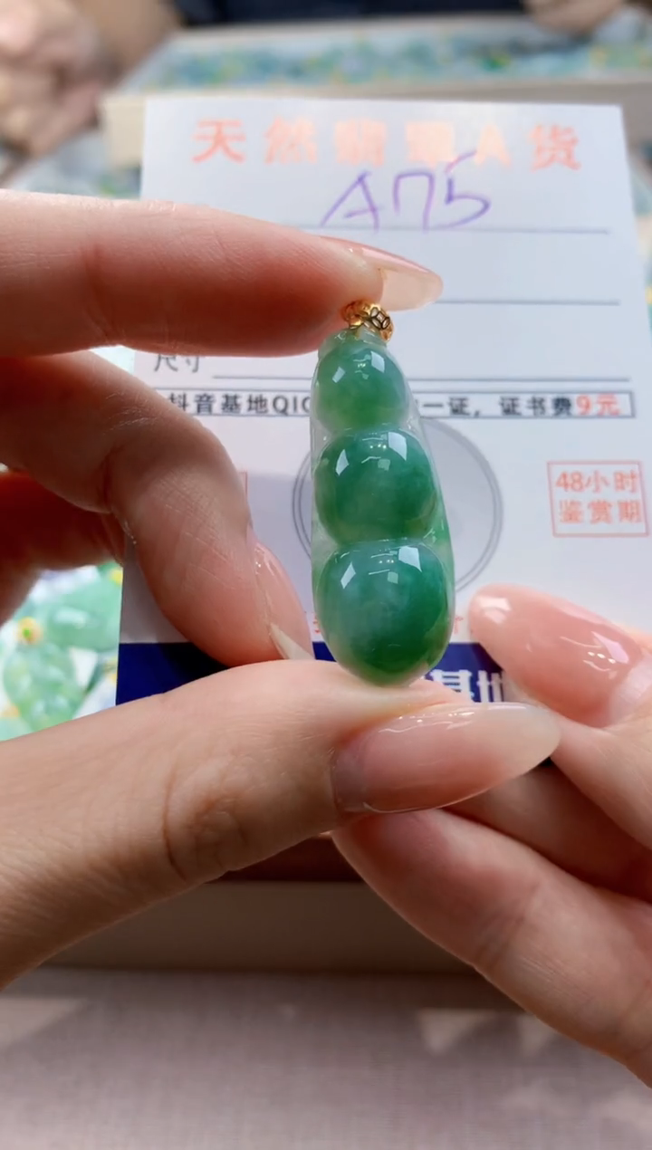 颈饰未镶嵌翡翠天然翡翠挂件 