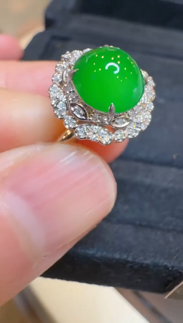 【闪购商品】翡翠戒指18K金镶嵌多样性团购发一件