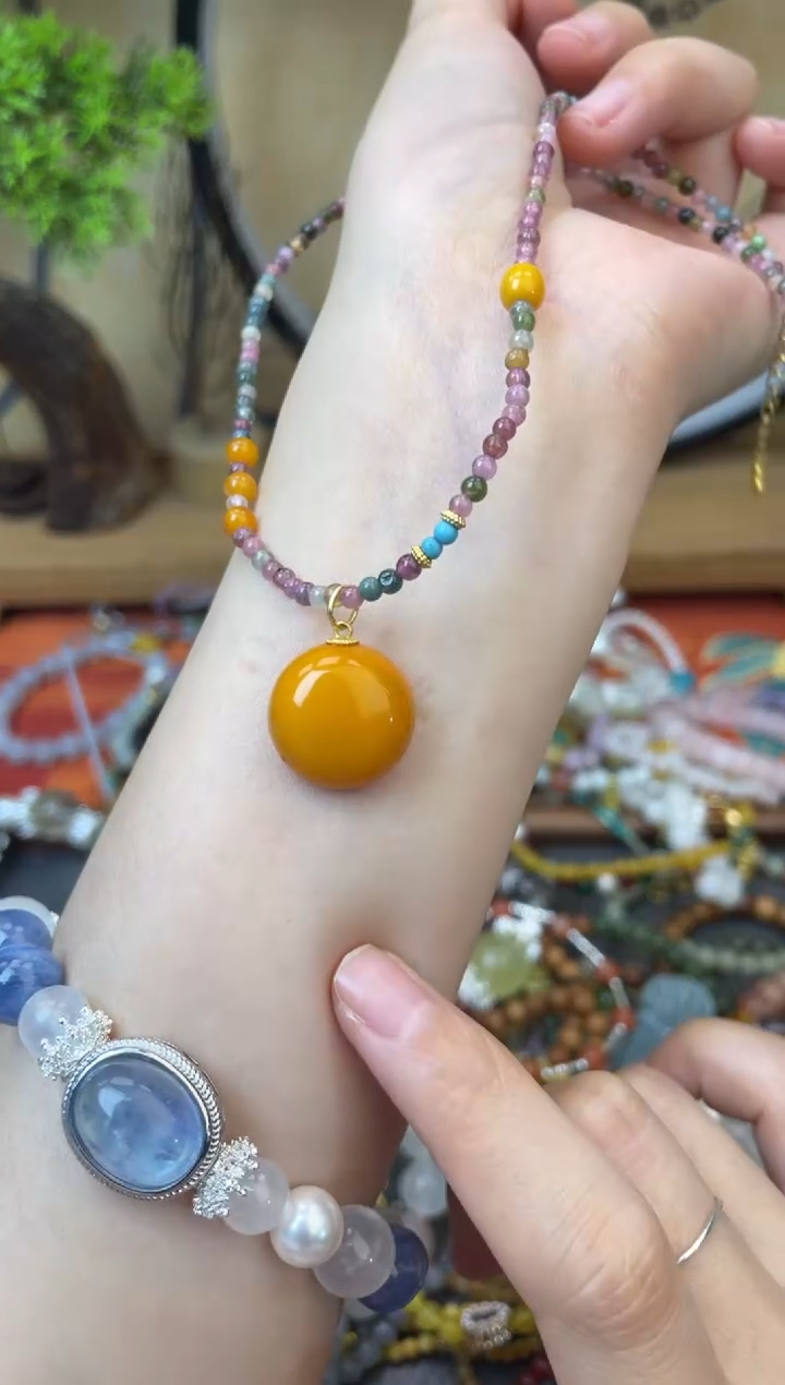 【闪购商品】碧玺颈饰未镶嵌138项链