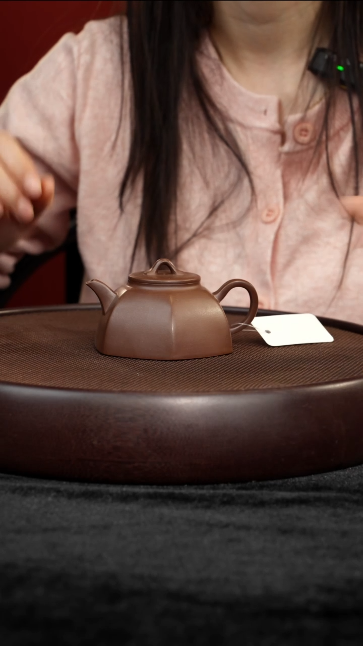 茶壶紫砂MH紫泥13789紫泥六方井栏140c