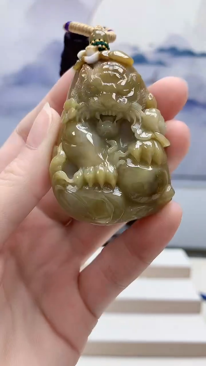 未镶嵌定制翡翠5028ry-毛货挂件58