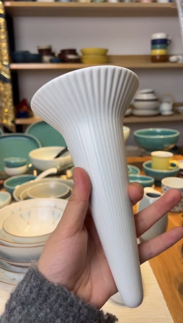 【闪购商品】盘蛋筒 花器 白蛋筒 花器 白