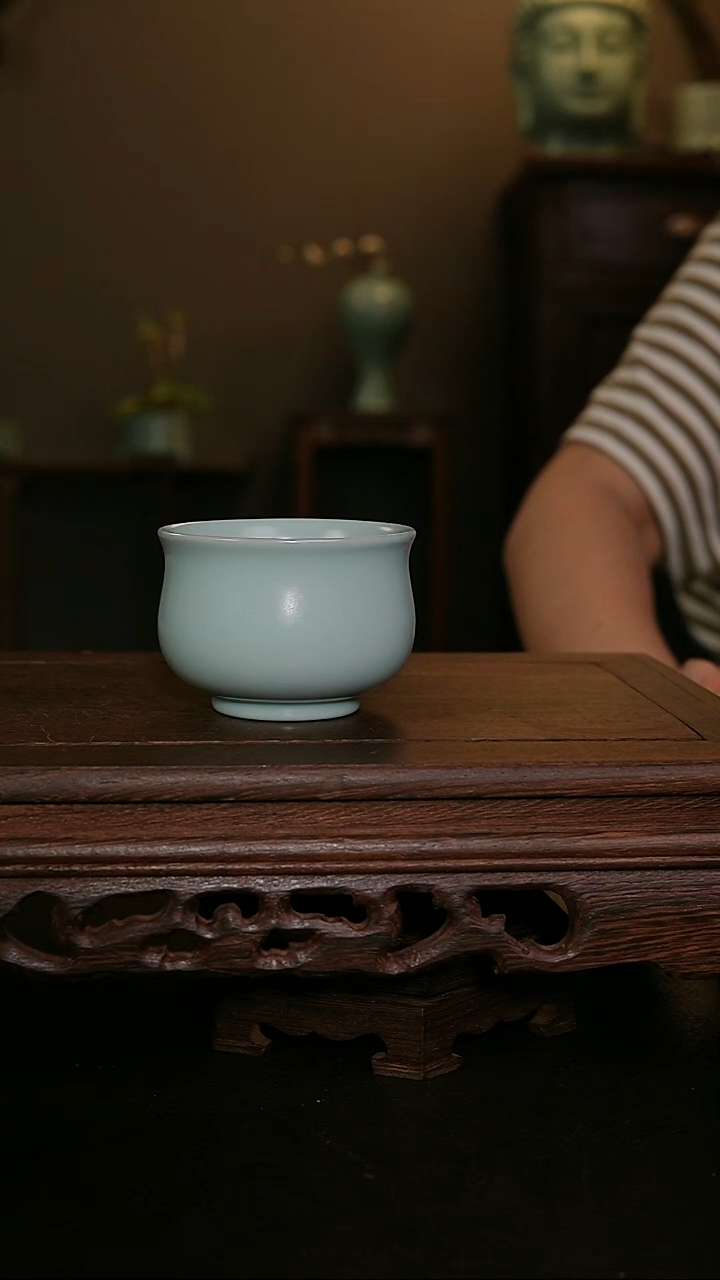 摆件挺*的仿古手工玉兰杯