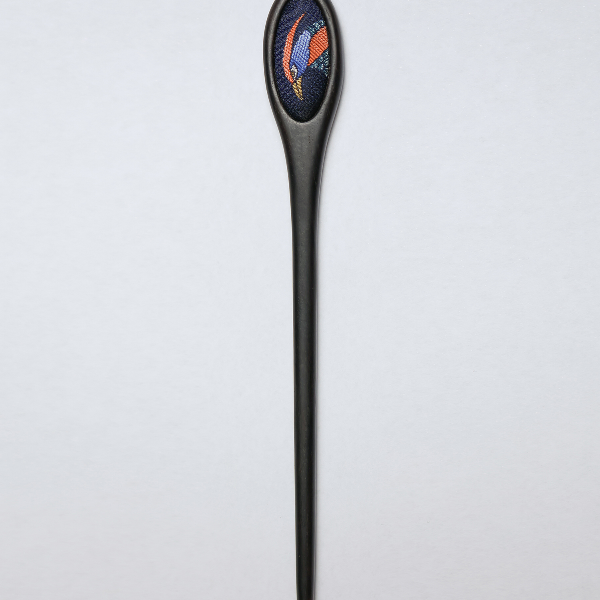 原创设计双面实木簪宋锦发簪