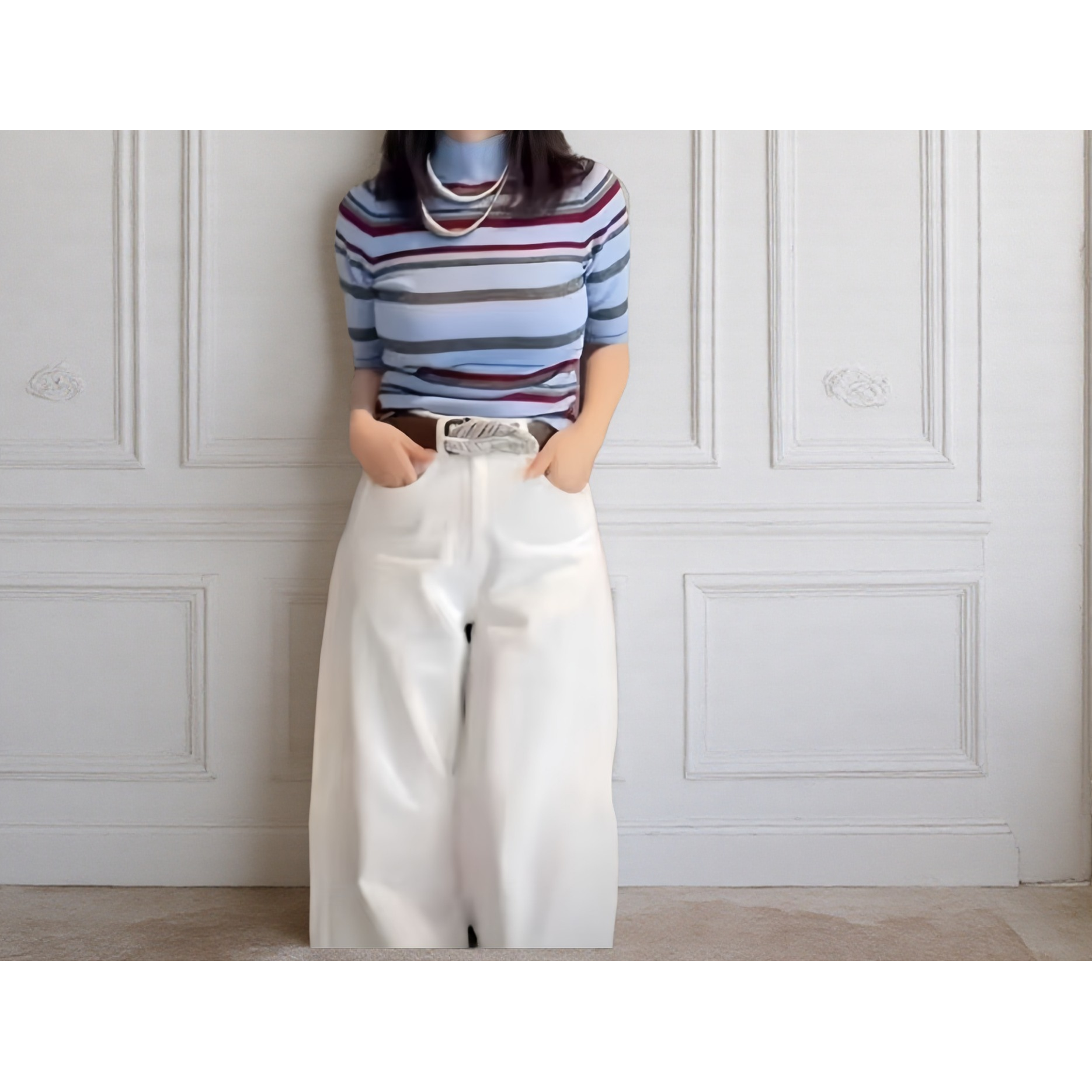 【璇致物深圳】小冰块条纹衫（蓝彩条）