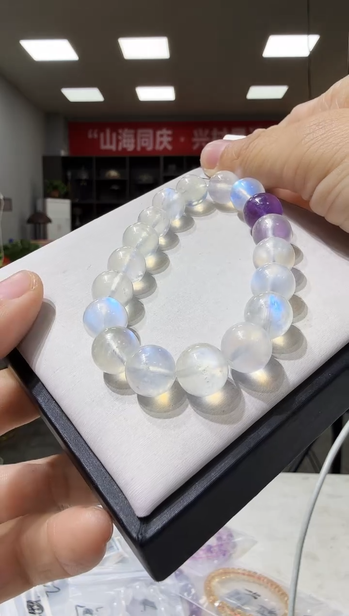 未镶嵌手链月光石 优0144 约10mm