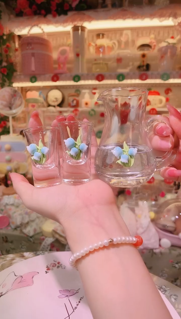 铃兰花酒具套装——手工制作品质好！