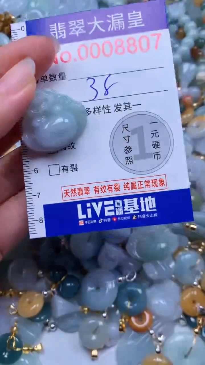 翡翠未镶嵌吊坠(不含链)8807