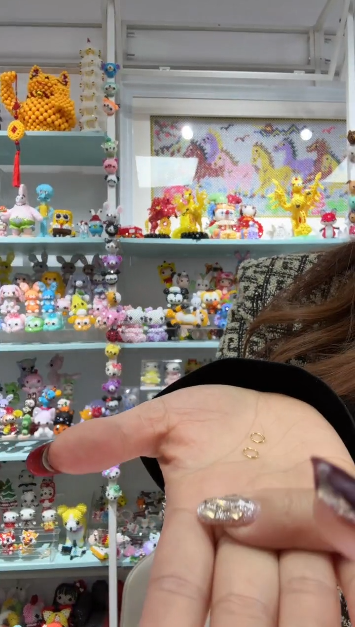 玻璃A126卡6开口圈500个金色