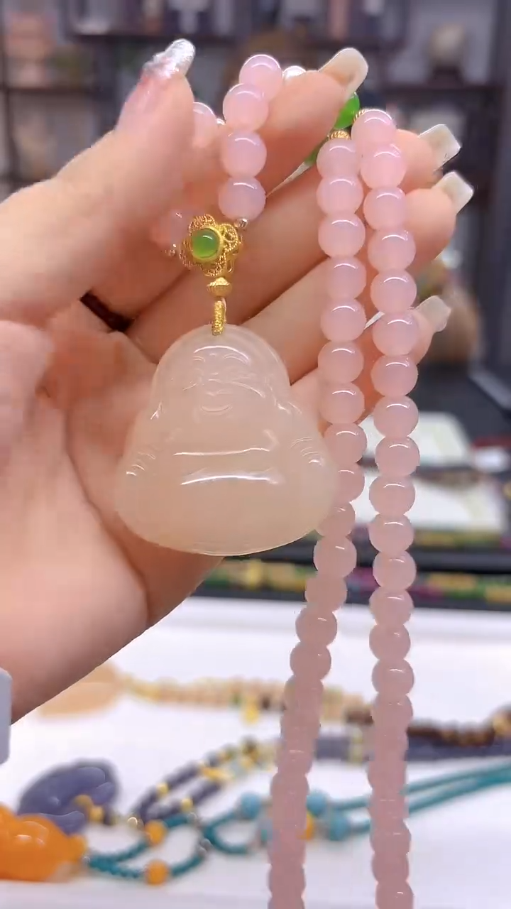 和田玉未镶嵌毛衣链DIY款M285