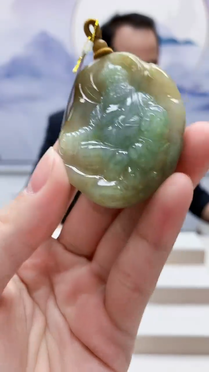 未镶嵌定制翡翠4957lr-毛货挂件16