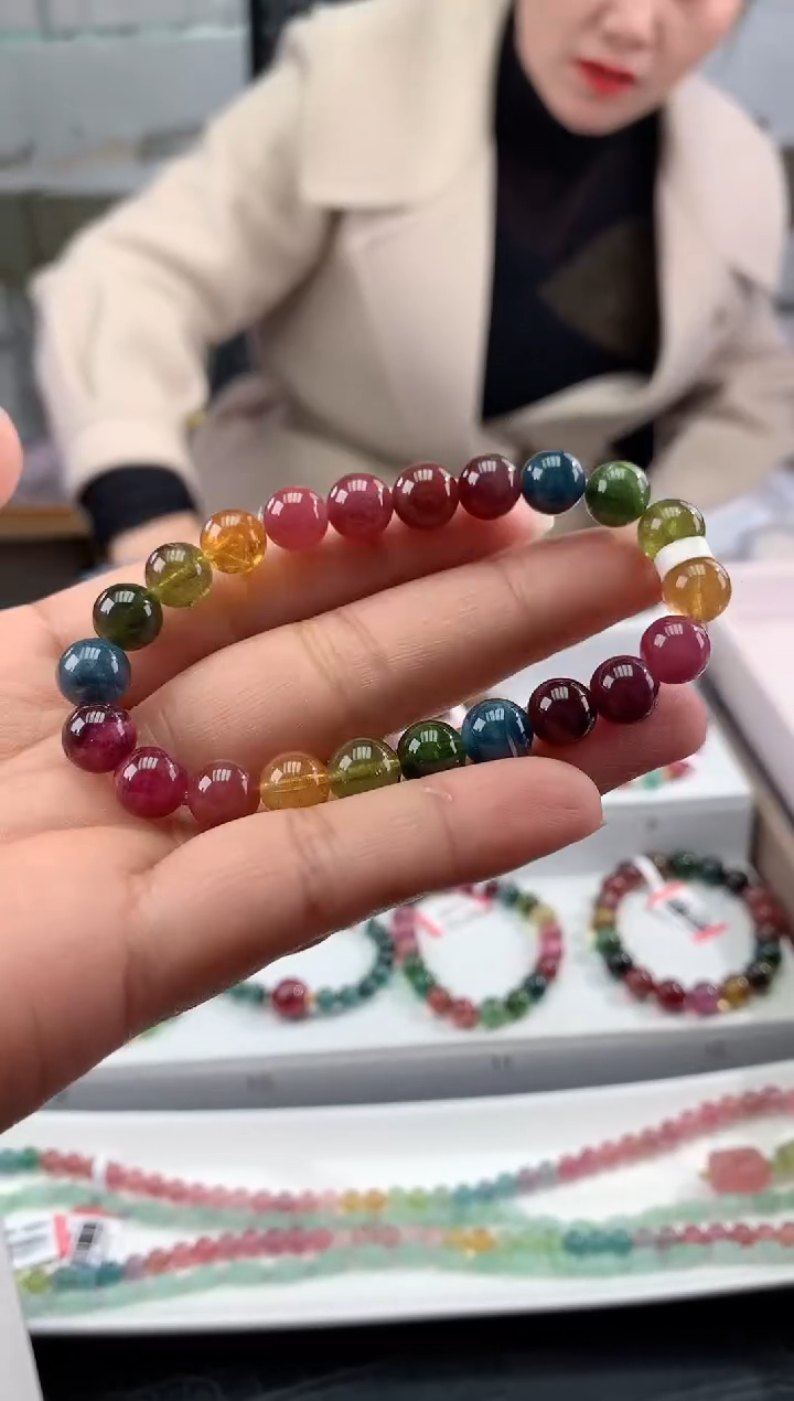 【闪购商品】碧玺手串未镶嵌多样性发一条