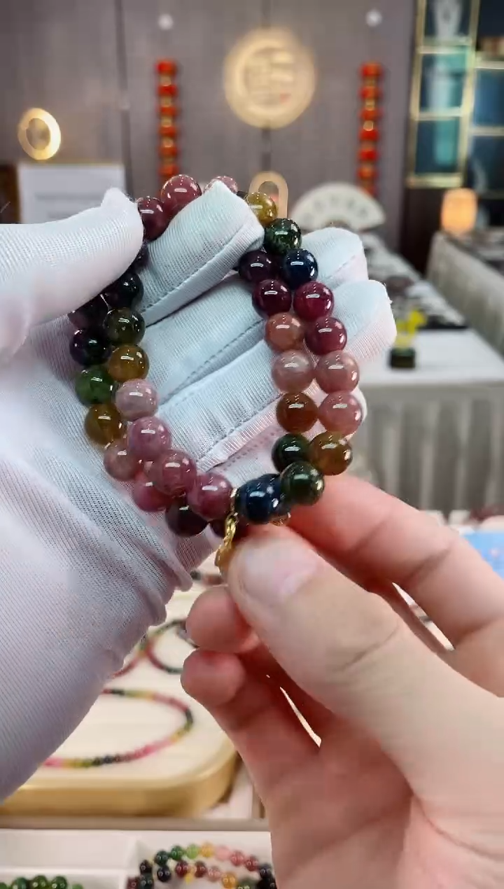 单圈手串9mm+未镶嵌碧玺（多样性发一条）xion