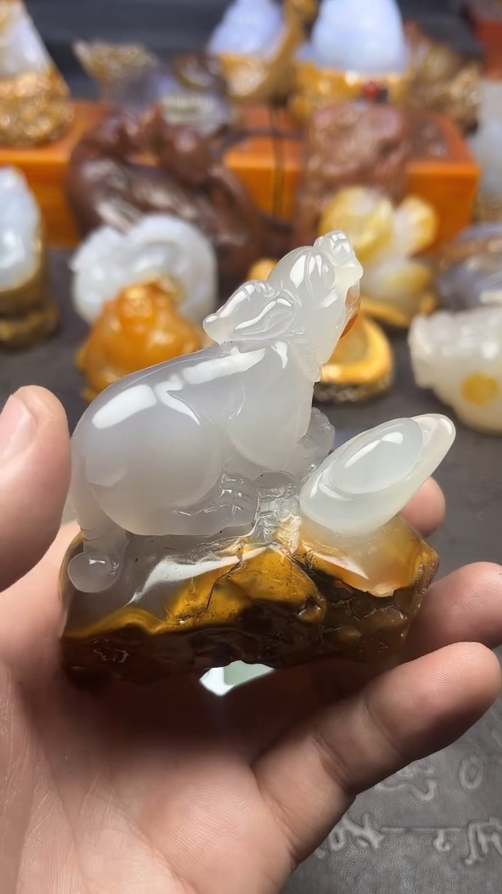 【闪购商品】玛瑙/玉髓摆件未镶嵌1