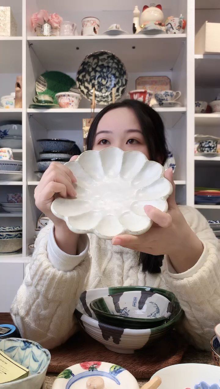 陶瓷【孤品】小兵窑平盘17cm
