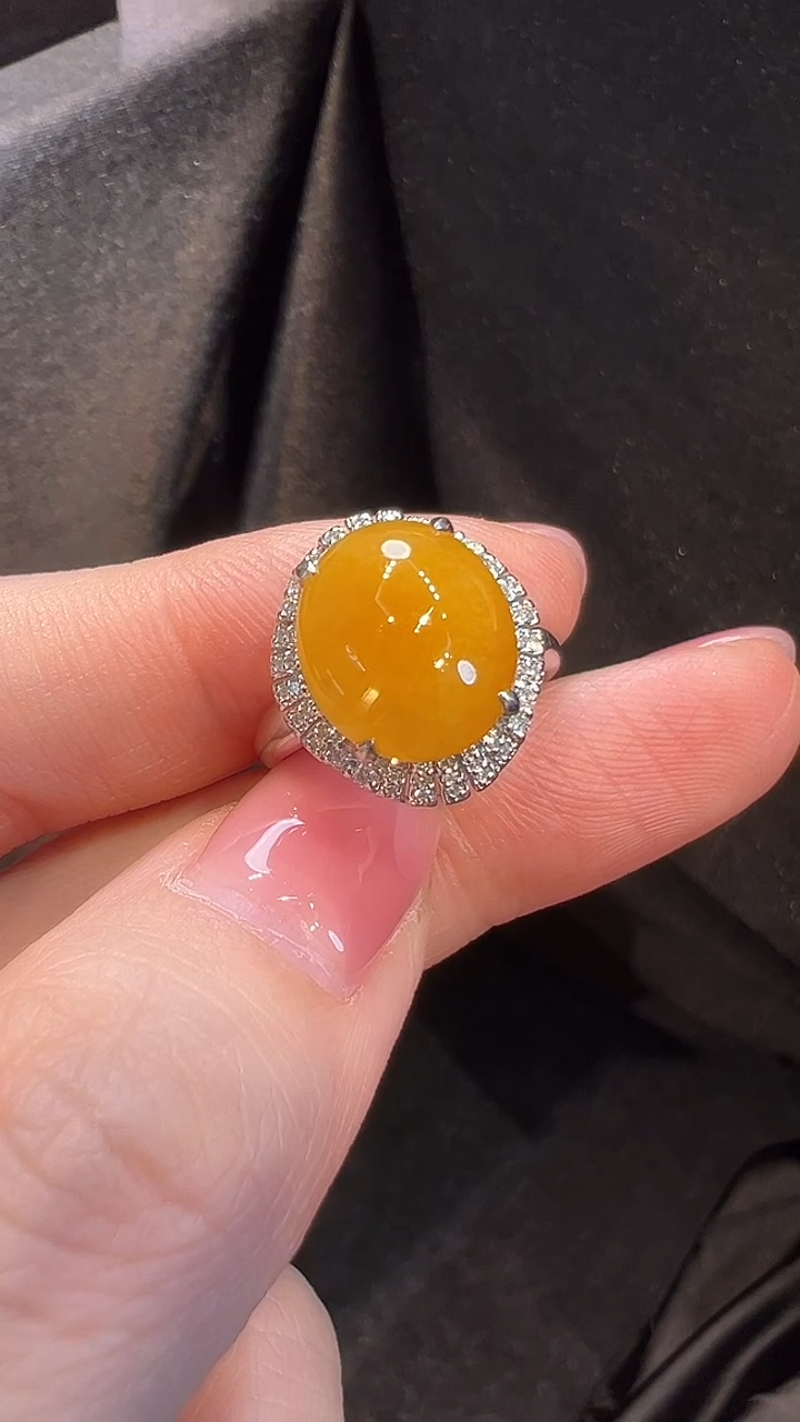 18K金镶嵌戒指翡翠L6