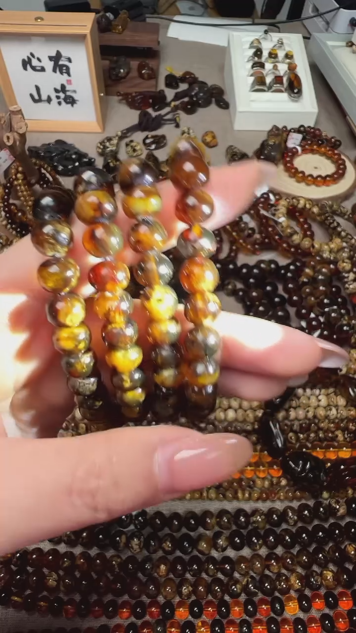 【闪购商品】琥珀手链未镶嵌抚顺琥珀