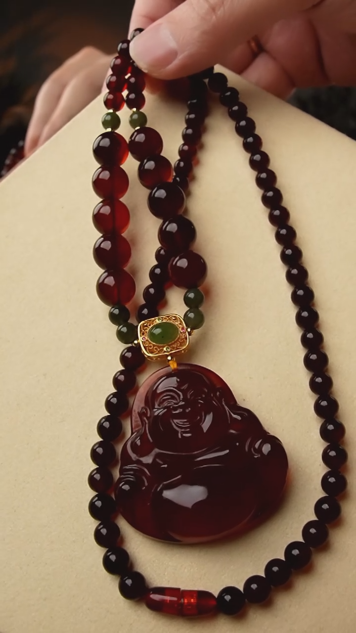 【闪购商品】琥珀颈饰未镶嵌血珀佛公