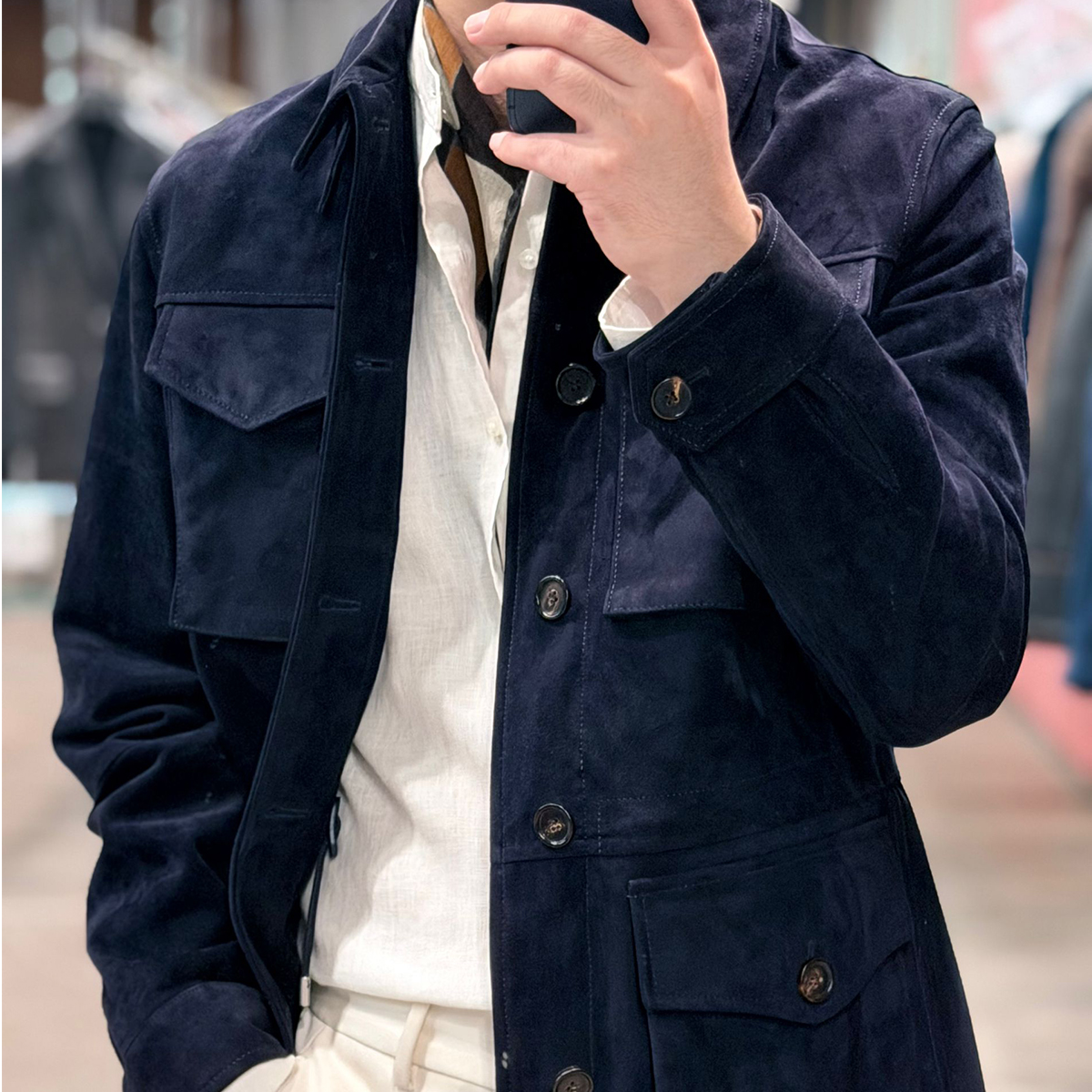 常规标准男款复古男春季秋季男士真皮工装皮衣修身