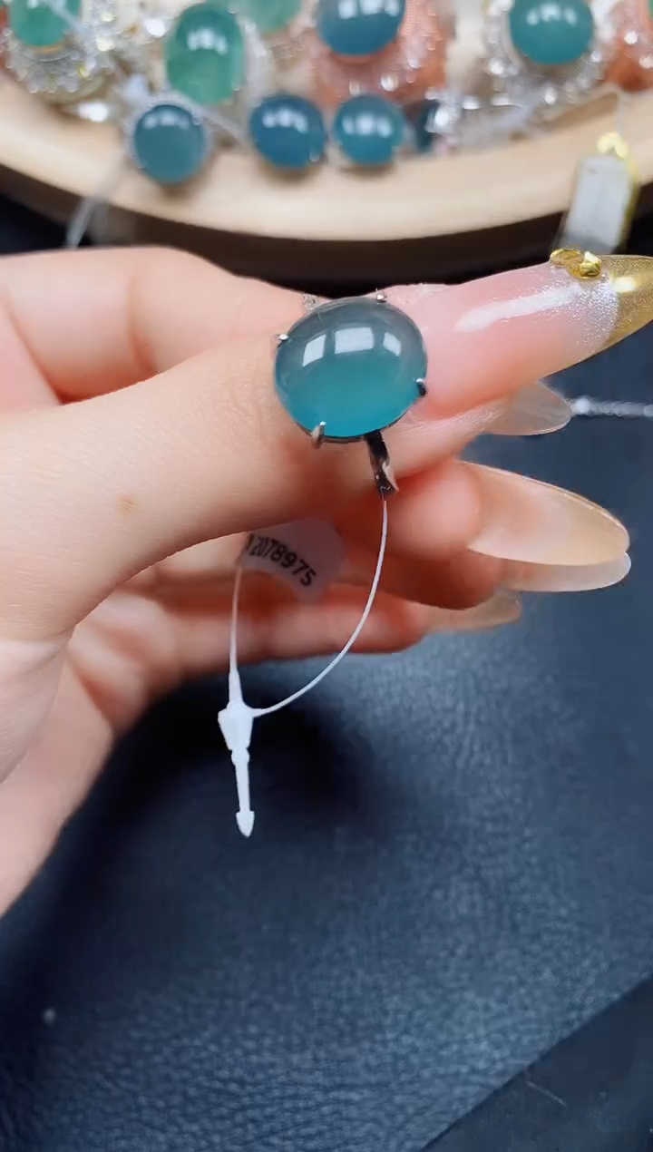 【闪购商品】翡翠戒指银S925镶嵌翡翠