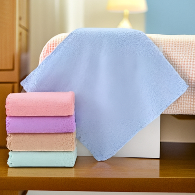 【到手两条】薄款25cm*25cm毛巾家用吸水澡 颜色随机 欣伊人