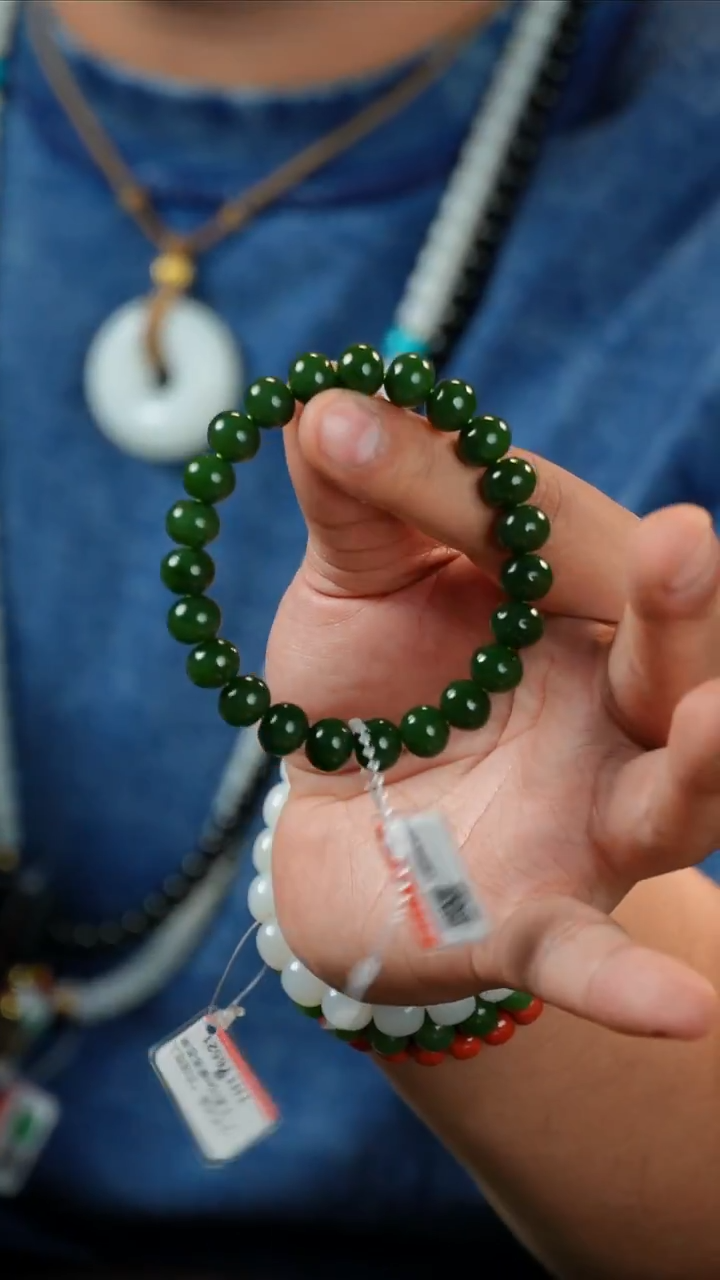 未镶嵌手串和田玉多样性发一件THTY6946