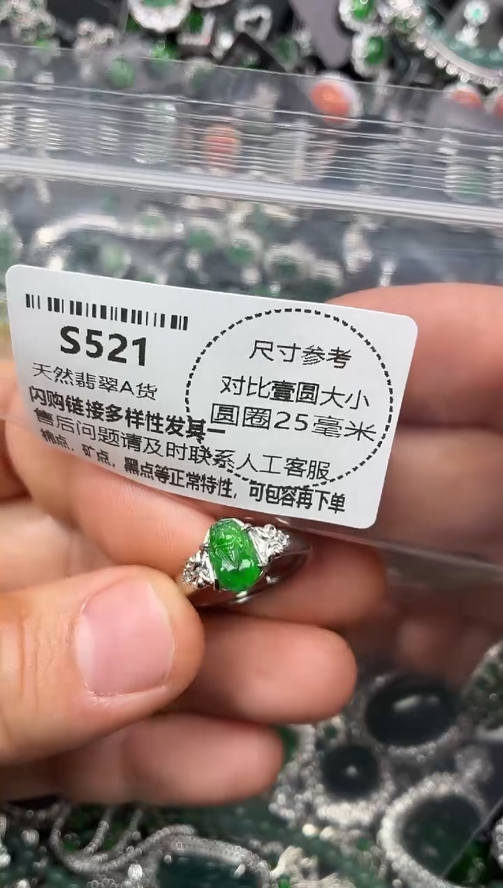 颈饰未镶嵌翡翠S521戒指