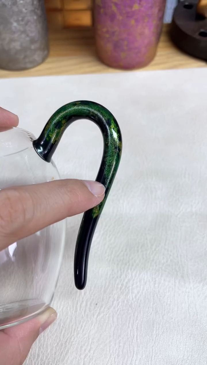 大漆公杯/绿金   
