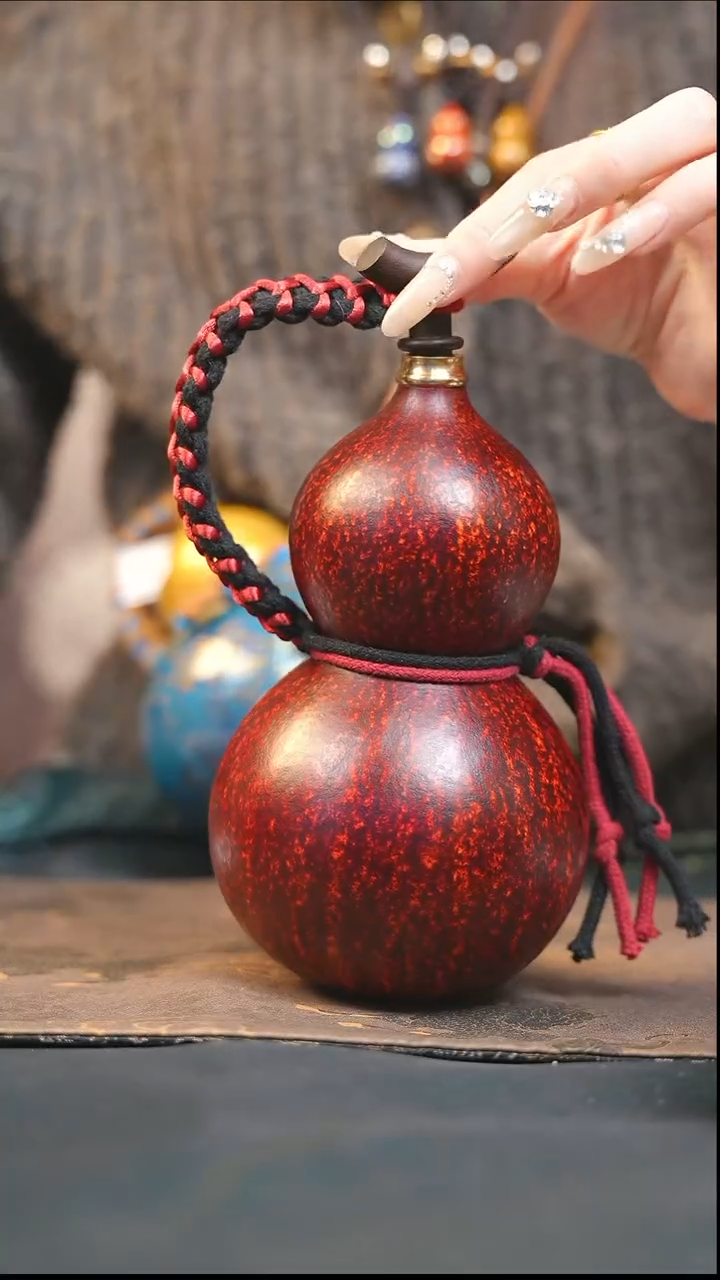 【闪购商品】XV213大漆酒葫芦不包手串及旋转底座