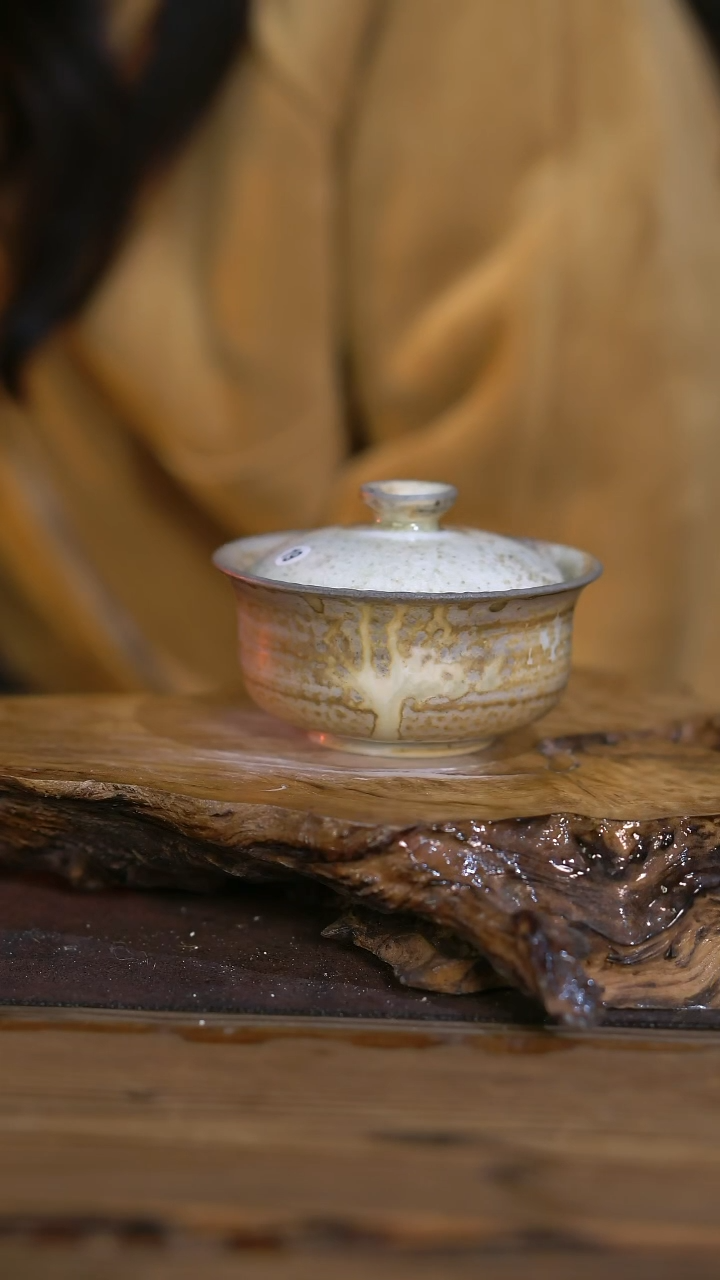 相*景德镇纯柴烧 中白泥盖碗 19