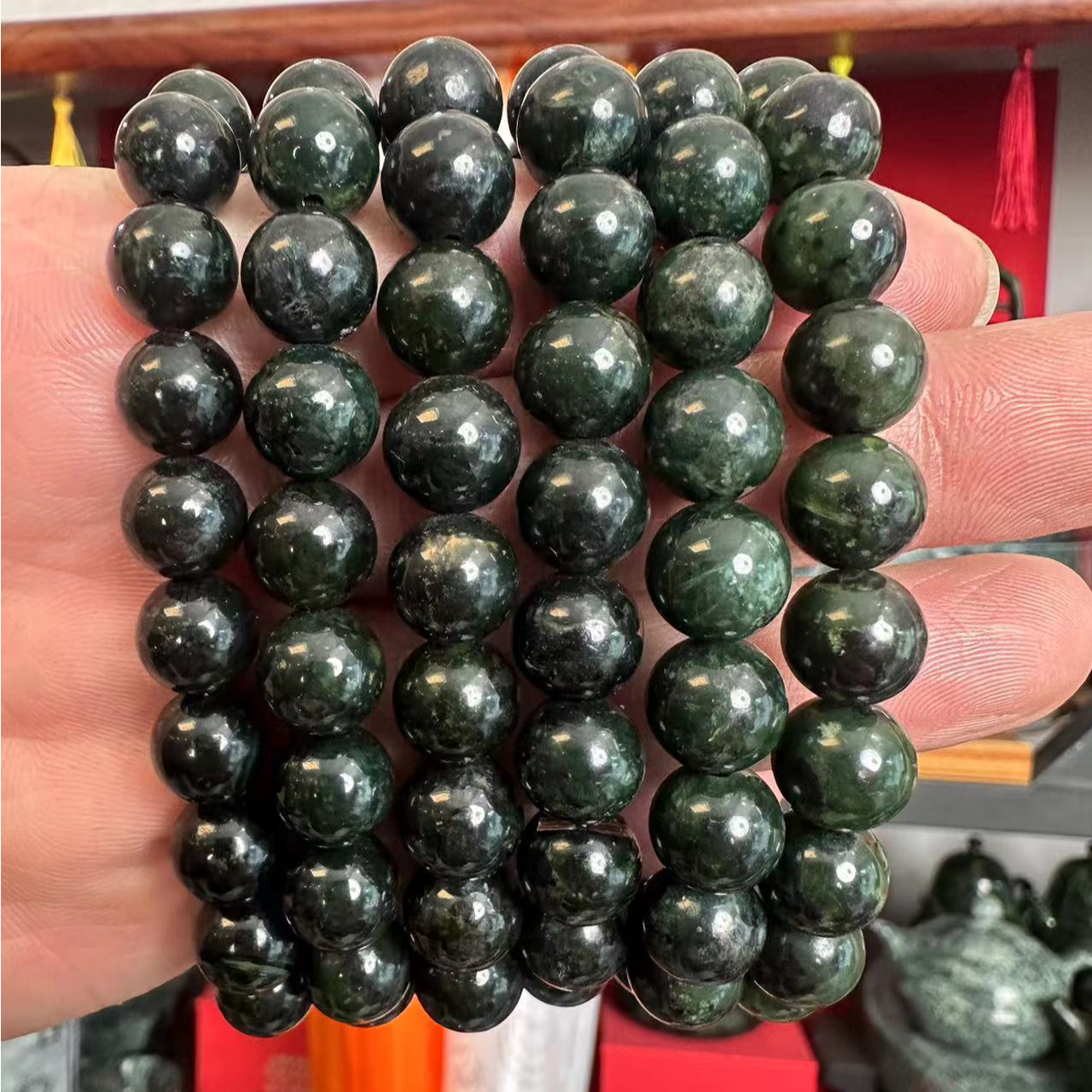 非金属锦纶手链 【藏玉手链】西藏藏玉【花纹颜色以直播间为准】