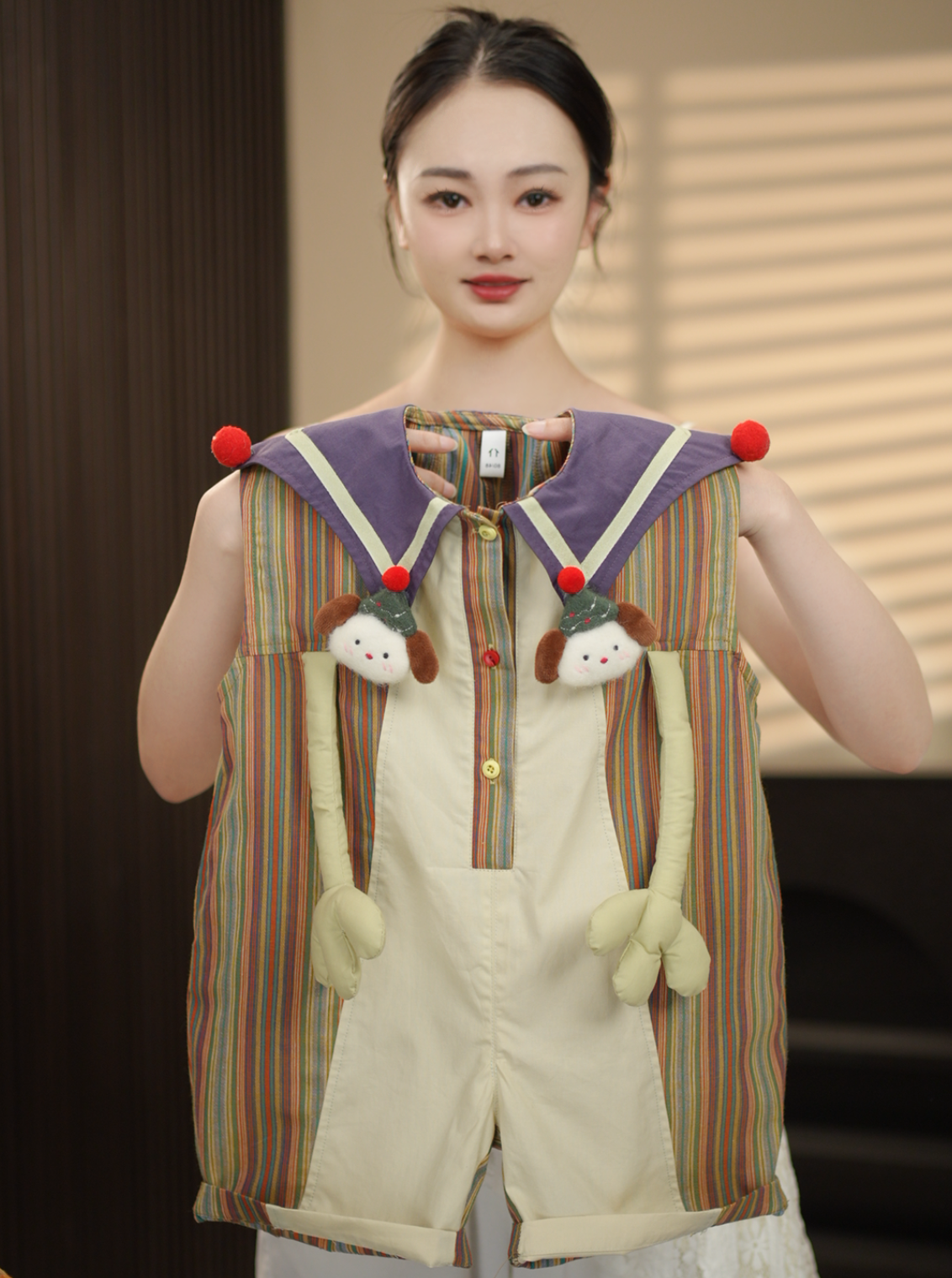 【魔法师】2025夏季新款男女儿童无袖连体渔夫裤子29315