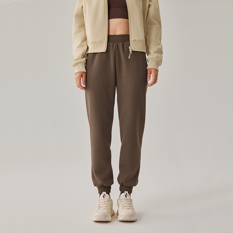 Skechers斯凯奇针织束脚运动长裤女2025新款设计感蓄热保暖休闲裤