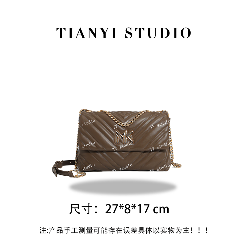 【TY】FES-6021-咖啡 轻奢高级韩版单肩潮流时尚简约女包