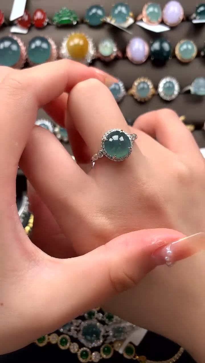 【闪购商品】翡翠戒指银S925镶嵌5212141