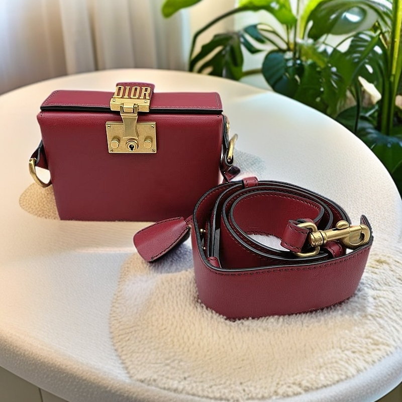 95新 DIOR/迪奥  红色盒子斜挎包 1096 1820 