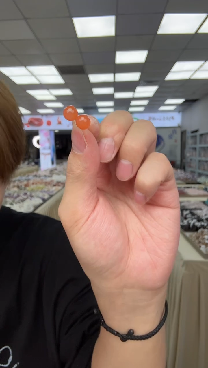 未镶嵌南红玛瑙耳钉04-一对