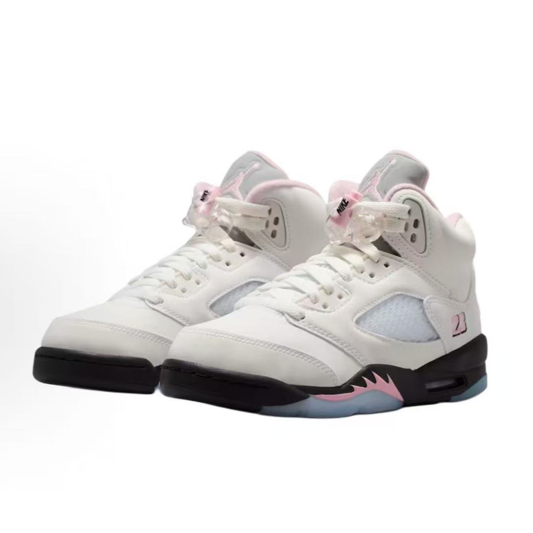 Nike/耐克官方正品AJ5 OG白粉GS高帮休闲运动鞋流光风HQ7980-102