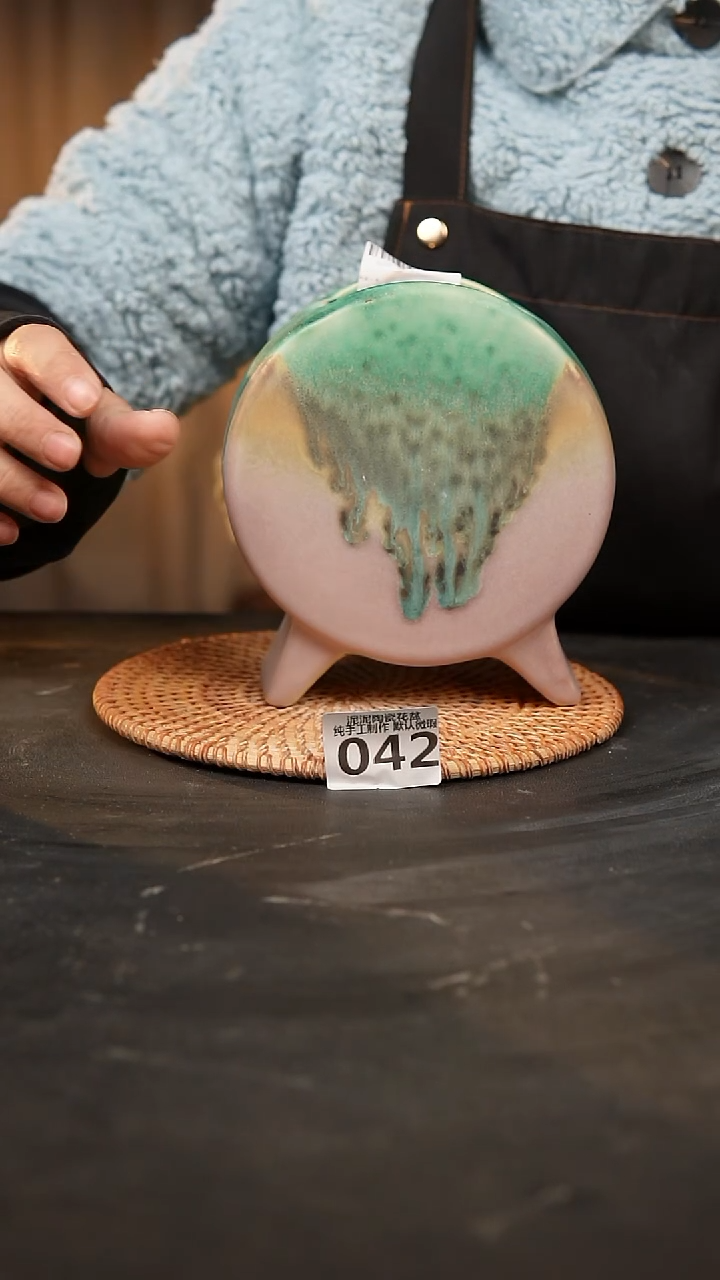 【闪购商品】瓷片042鼓盆大号口7*6高16