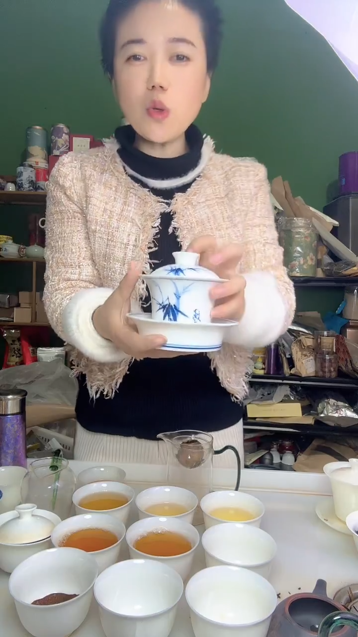 彩选单品竹子220ml盖碗微瑕